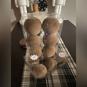 Hobby Lobby Velvet Ornaments - Tan 12 Ct